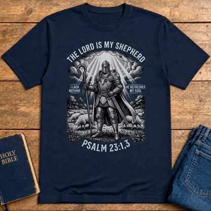 The Lord Is My Shepherd Warrior T-Shirt - Navy
