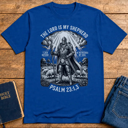 The Lord Is My Shepherd Warrior T-Shirt - Royal