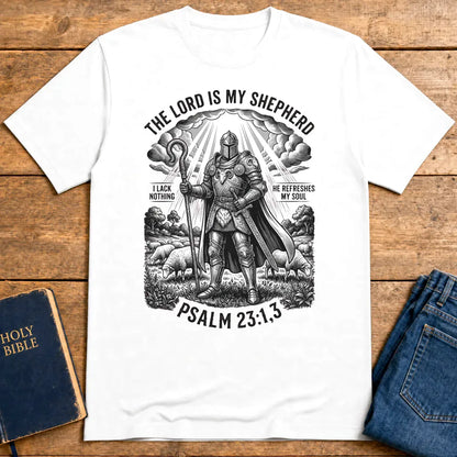 The Lord Is My Shepherd Warrior T-Shirt - White