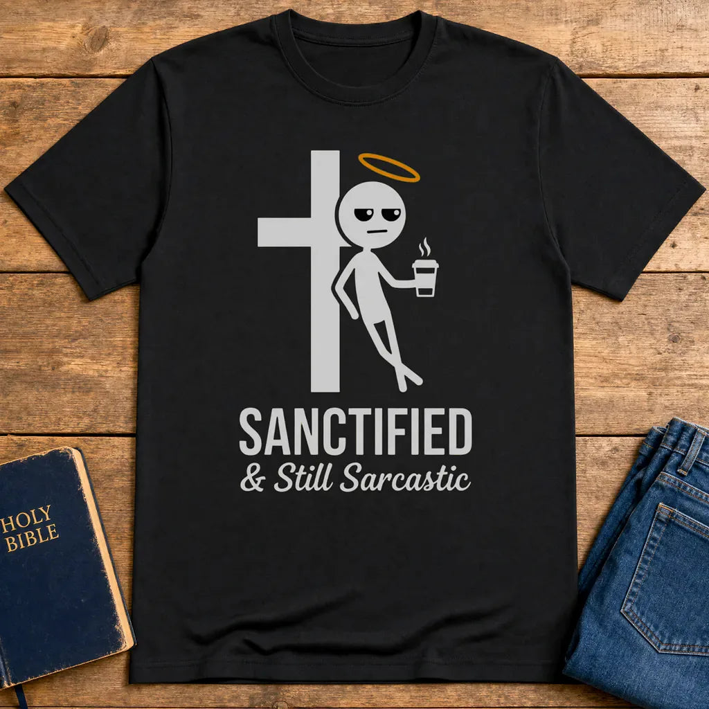 Sanctified & Still Sarcastic T-Shirt - Black