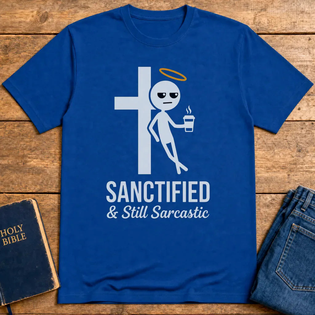 Sanctified & Still Sarcastic T-Shirt - Royal
