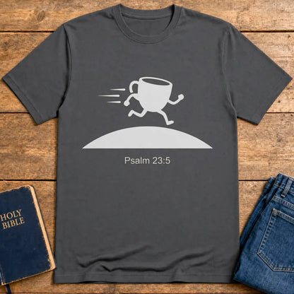 Overflowing Blessings Run T-Shirt - Charcoal