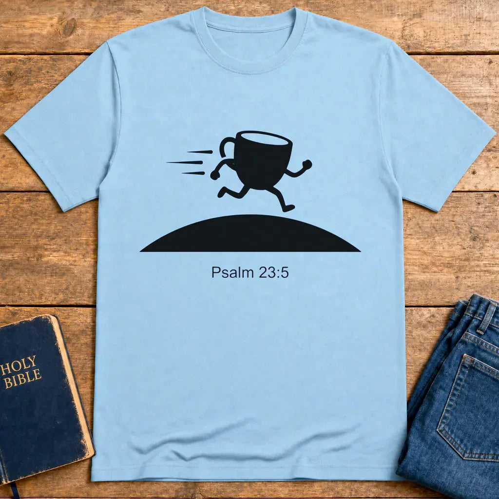 Overflowing Blessings Run T-Shirt - Light Blue