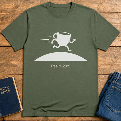 Overflowing Blessings Run T-Shirt - Military Green
