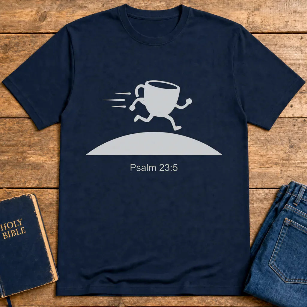 Overflowing Blessings Run T-Shirt - Navy