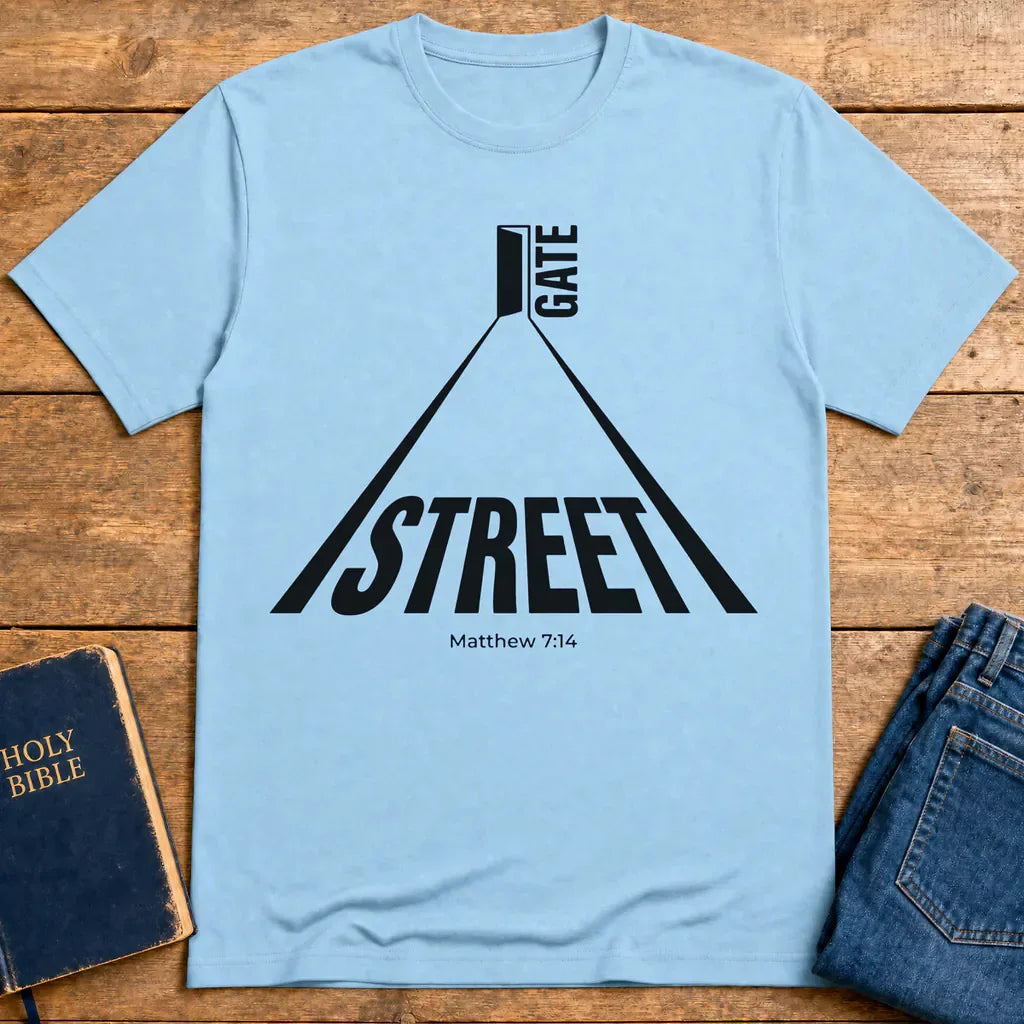 Narrow Gate Street T-Shirt - Light Blue