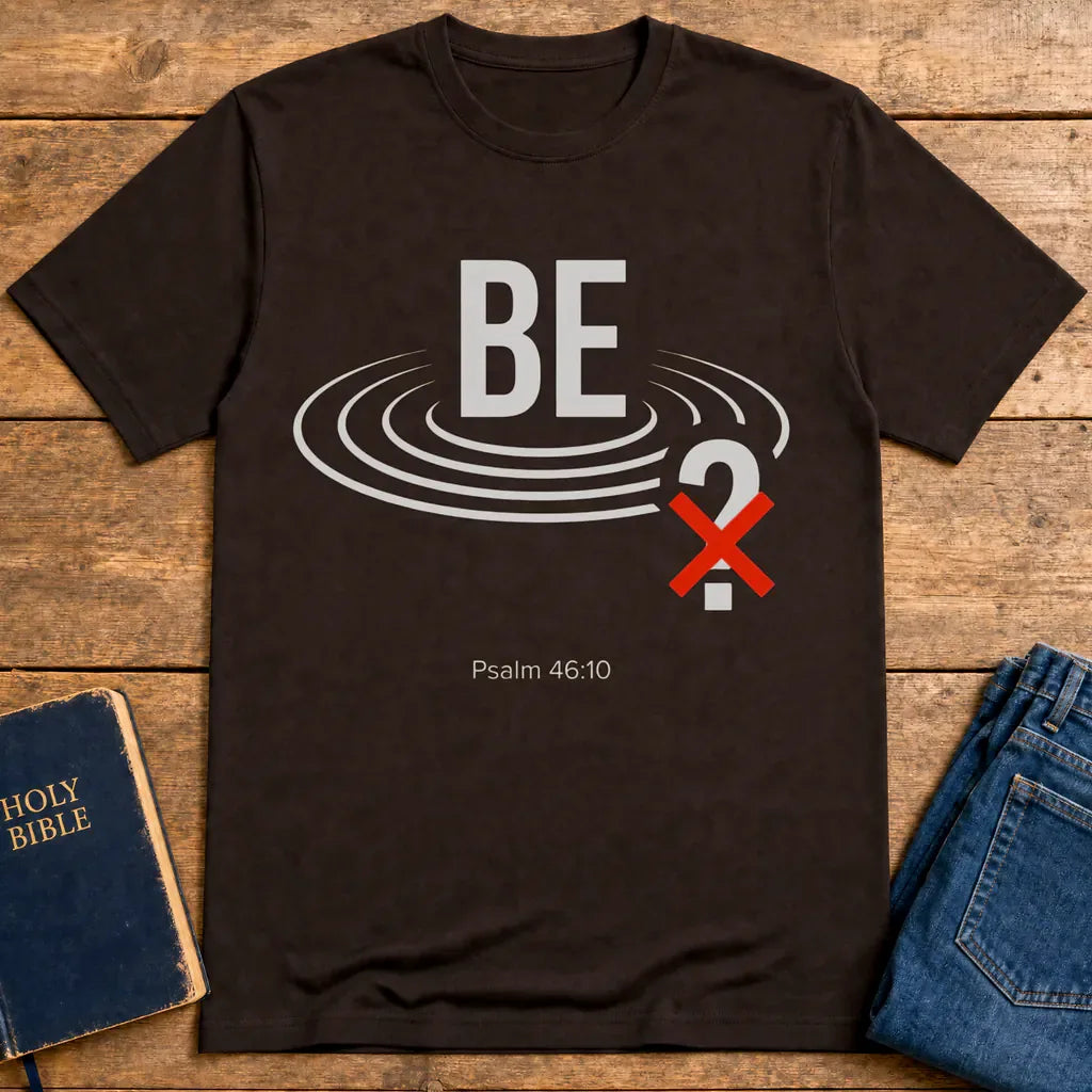 Be Still Scripture T-Shirt - Dark Chocolate