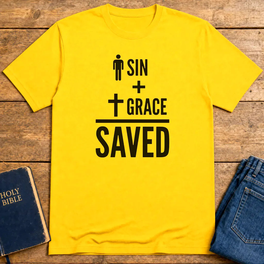 Sin + Grace = Saved T-Shirt - Daisy