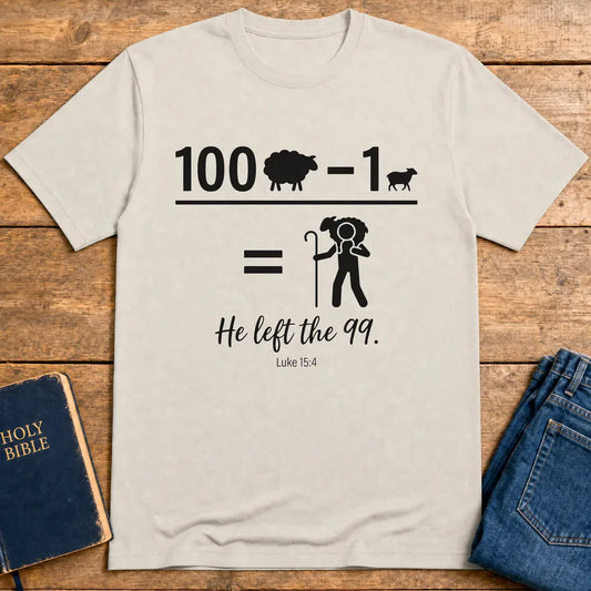 He Left the 99 T-Shirt - Ice Grey