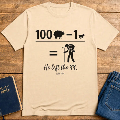 He Left the 99 T-Shirt - Natural