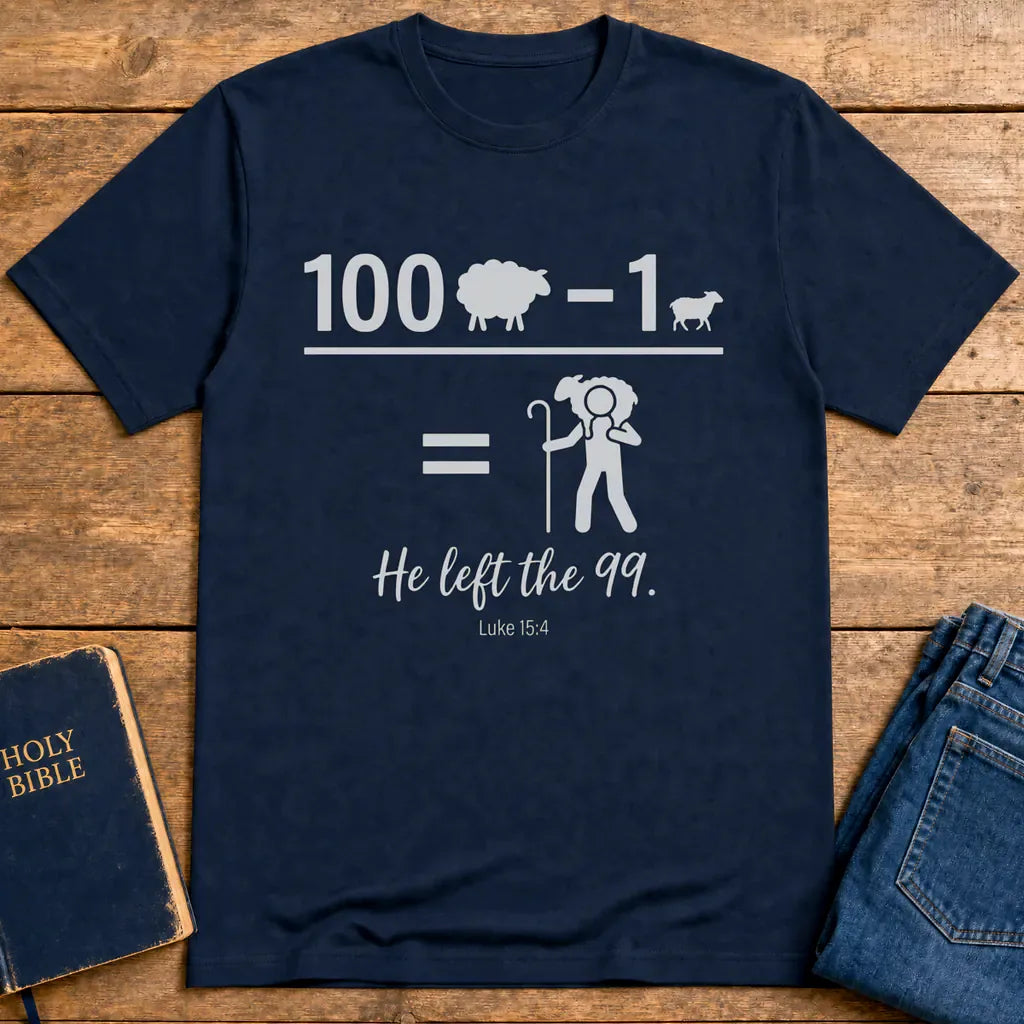 He Left the 99 T-Shirt - Navy