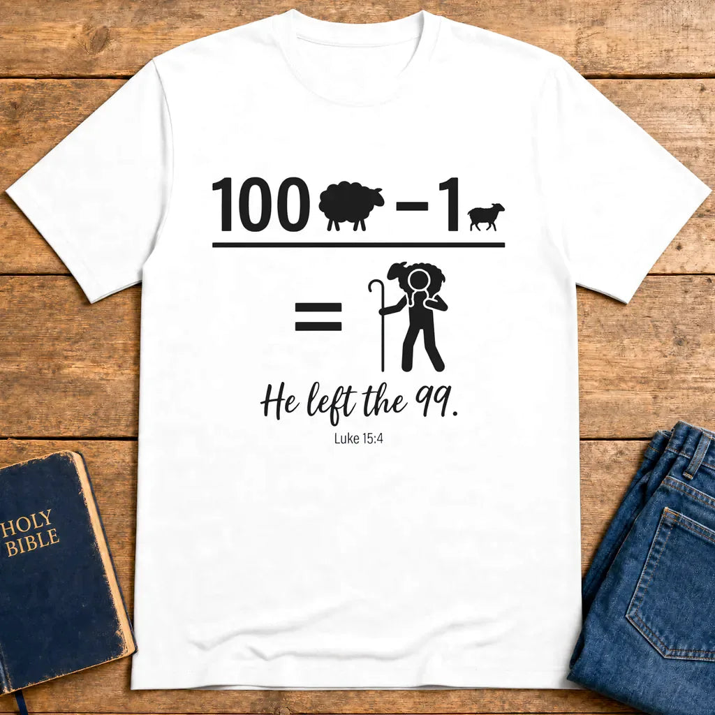 He Left the 99 T-Shirt - White