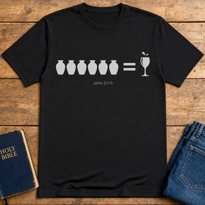 Water-to-Wine Miracle T-Shirt - Black