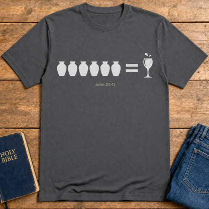 Water-to-Wine Miracle T-Shirt - Charcoal