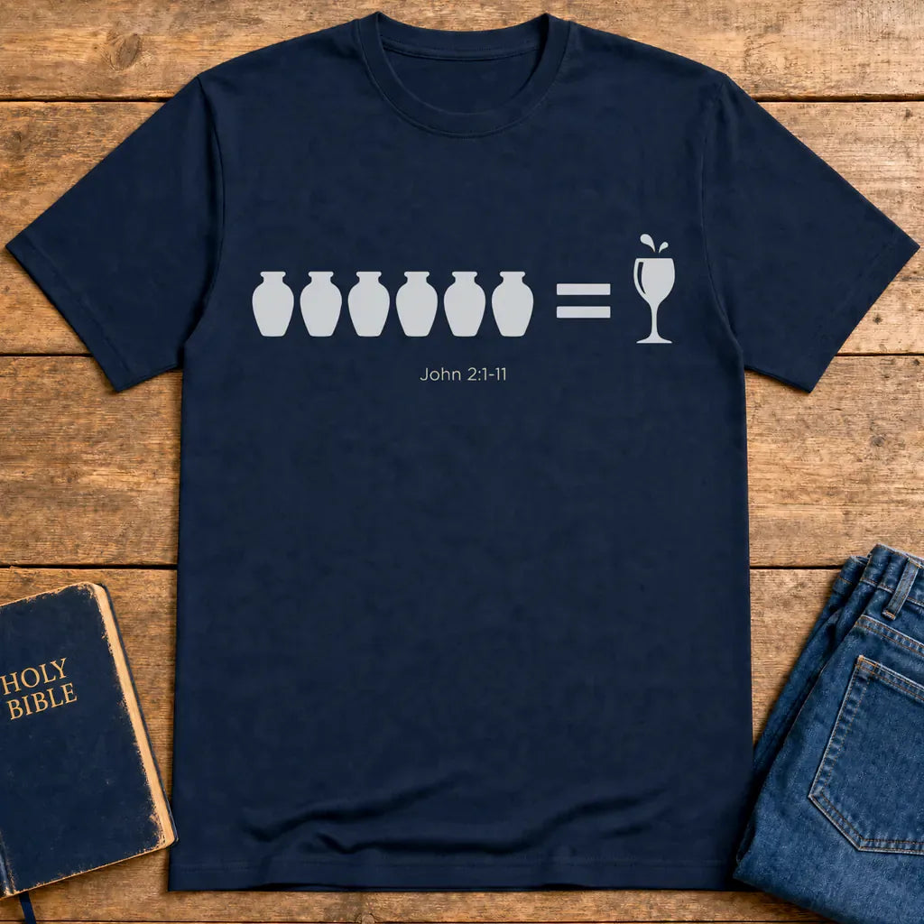 Water-to-Wine Miracle T-Shirt - Navy