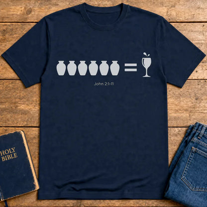 Water-to-Wine Miracle T-Shirt - Navy