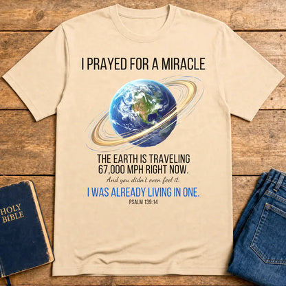 Living in a Ringed World T-Shirt - Natural