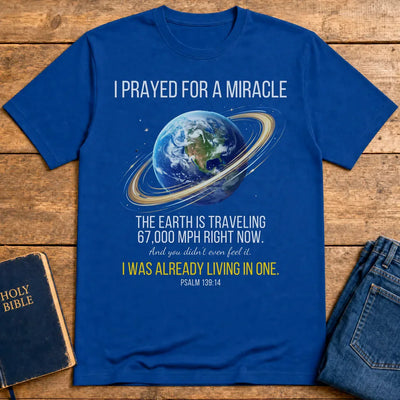 Living in a Ringed World T-Shirt - Royal
