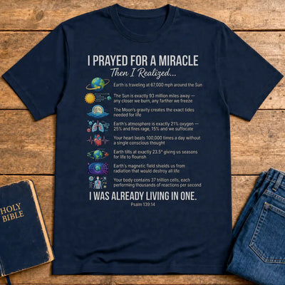 Already Living in a Miracle T-Shirt - Navy