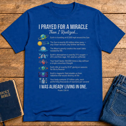 Already Living in a Miracle T-Shirt - Royal