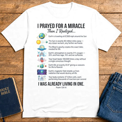 Already Living in a Miracle T-Shirt - White