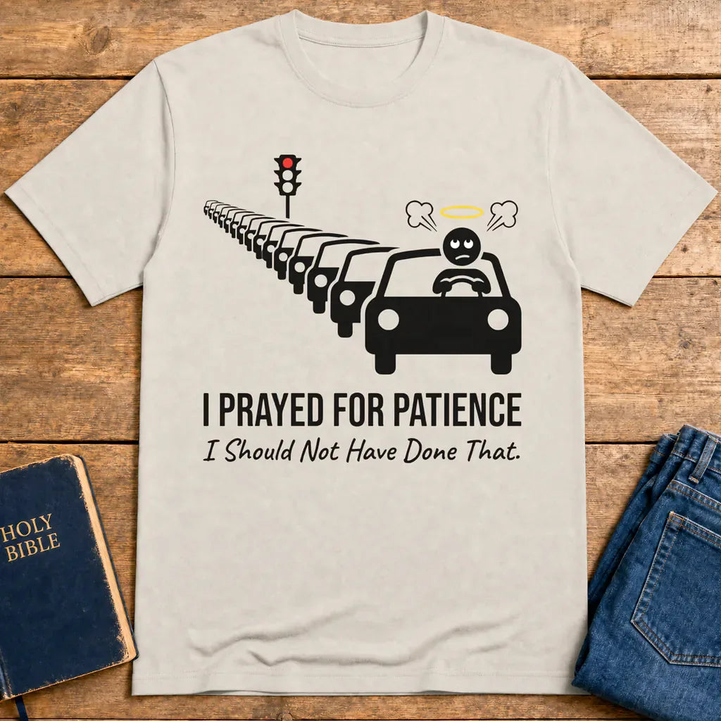Prayed for Patience T-Shirt - Ice Grey