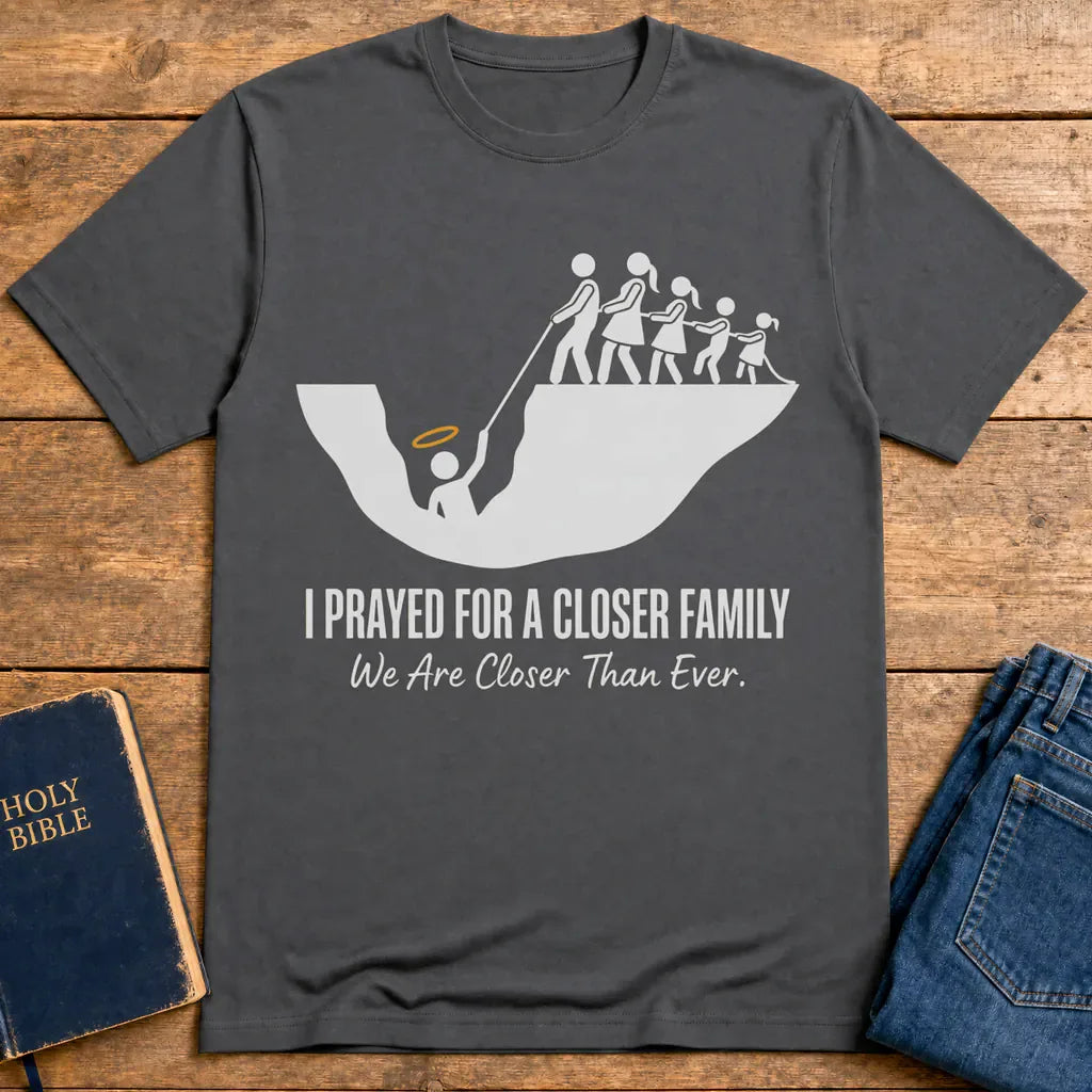 Closer Family Prayer T-Shirt - Charcoal