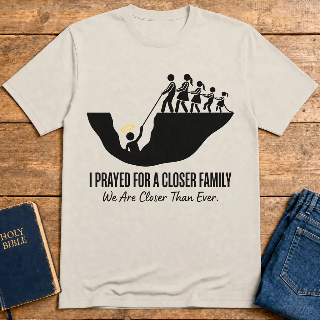 Closer Family Prayer T-Shirt - Ice Grey