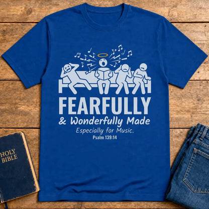 Fearfully & Wonderfully Made Music T-Shirt - Royal
