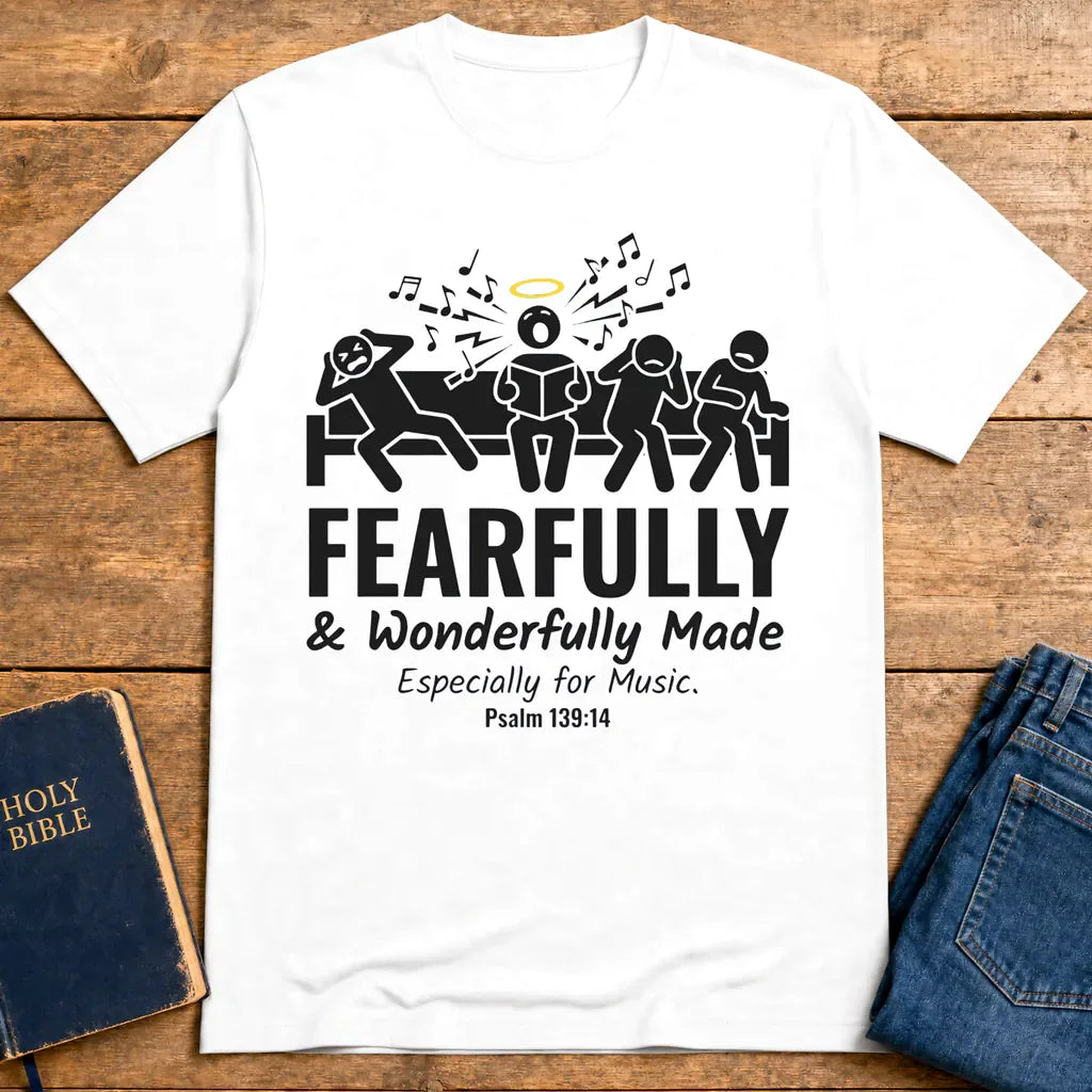 Fearfully & Wonderfully Made Music T-Shirt - White