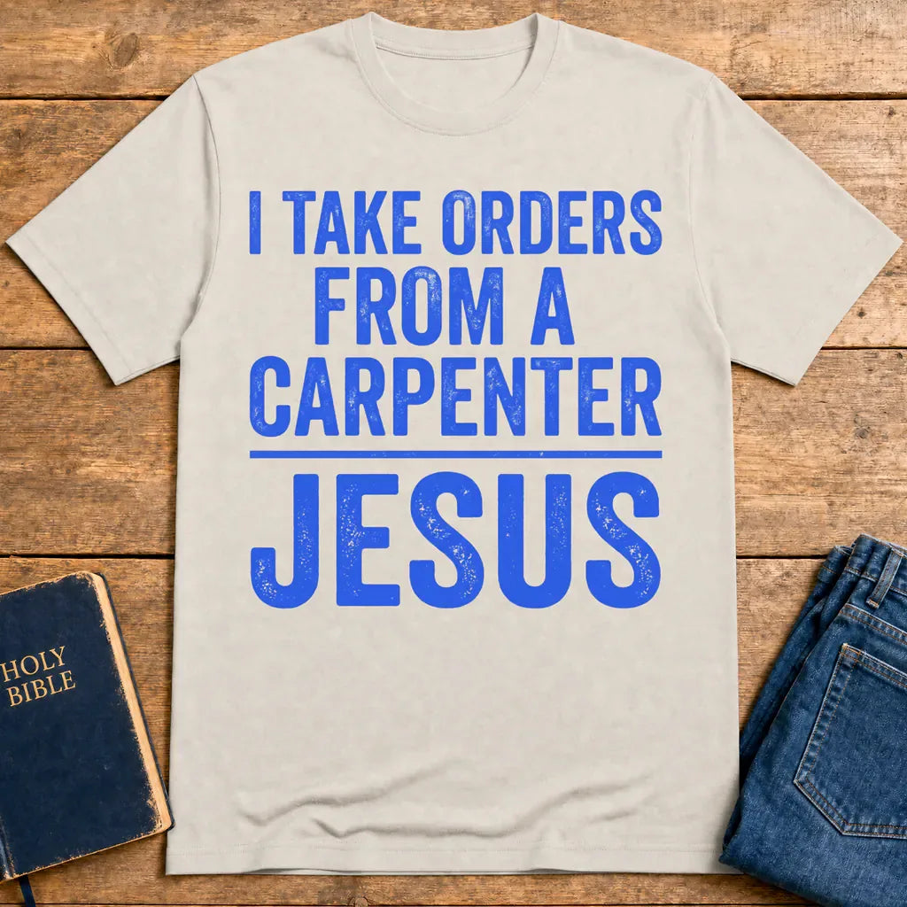 Orders From a Carpenter T-Shirt - Ice Grey