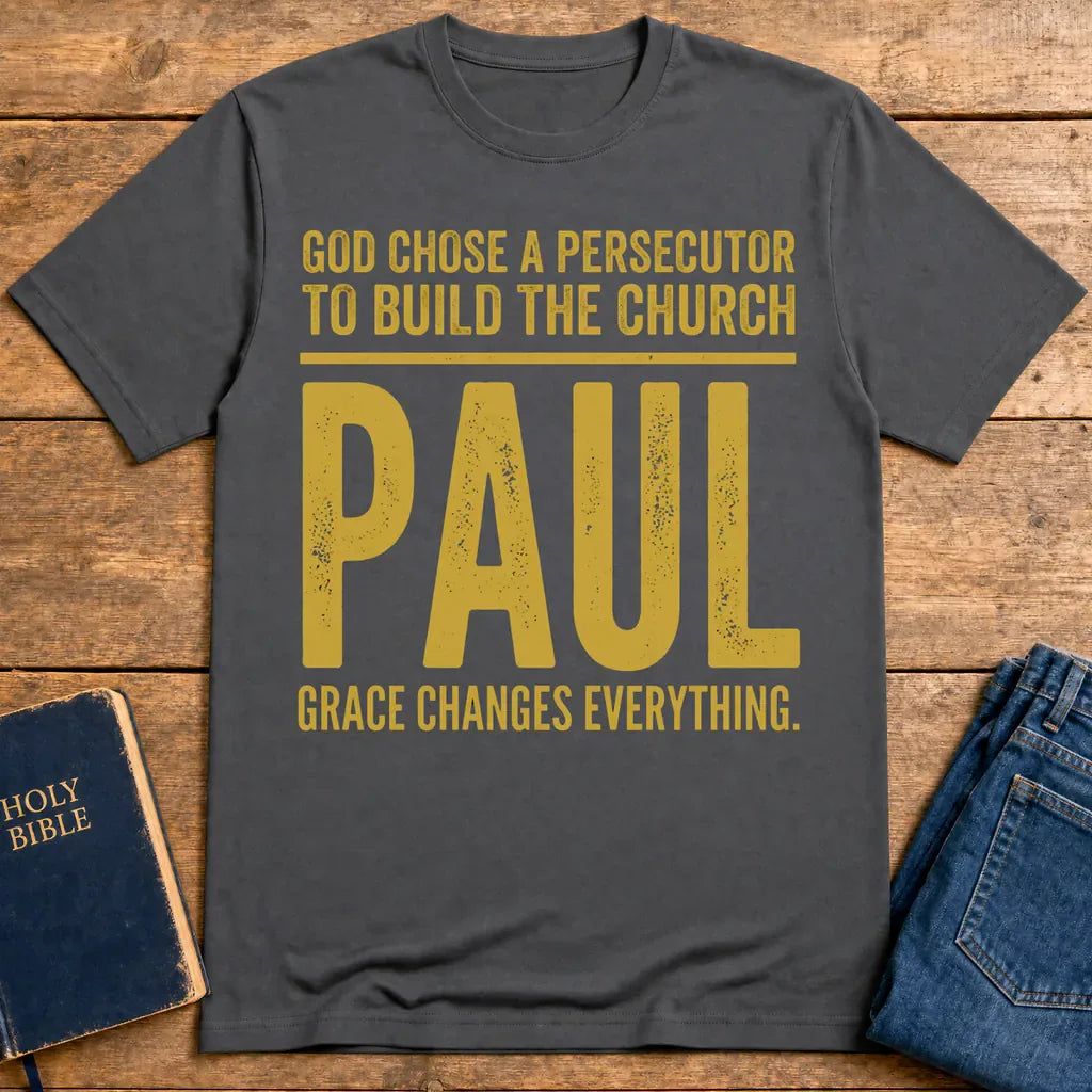 Grace Changes Everything Paul T-Shirt - Charcoal