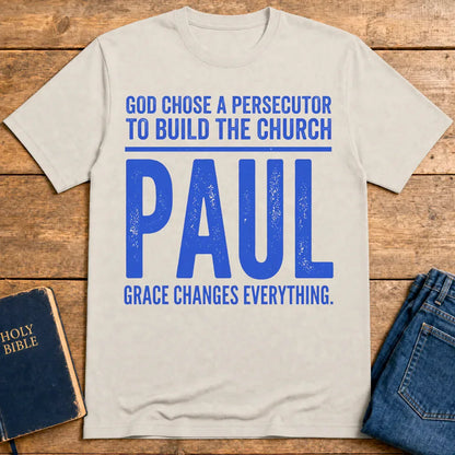 Grace Changes Everything Paul T-Shirt - Ice Grey