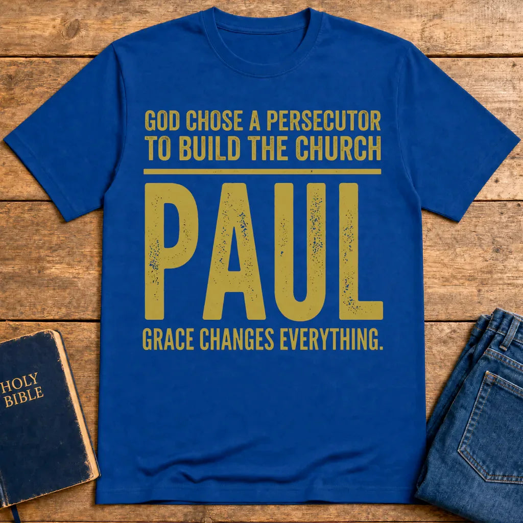 Grace Changes Everything Paul T-Shirt - Royal