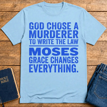 Grace Changes Everything T-Shirt - Light Blue