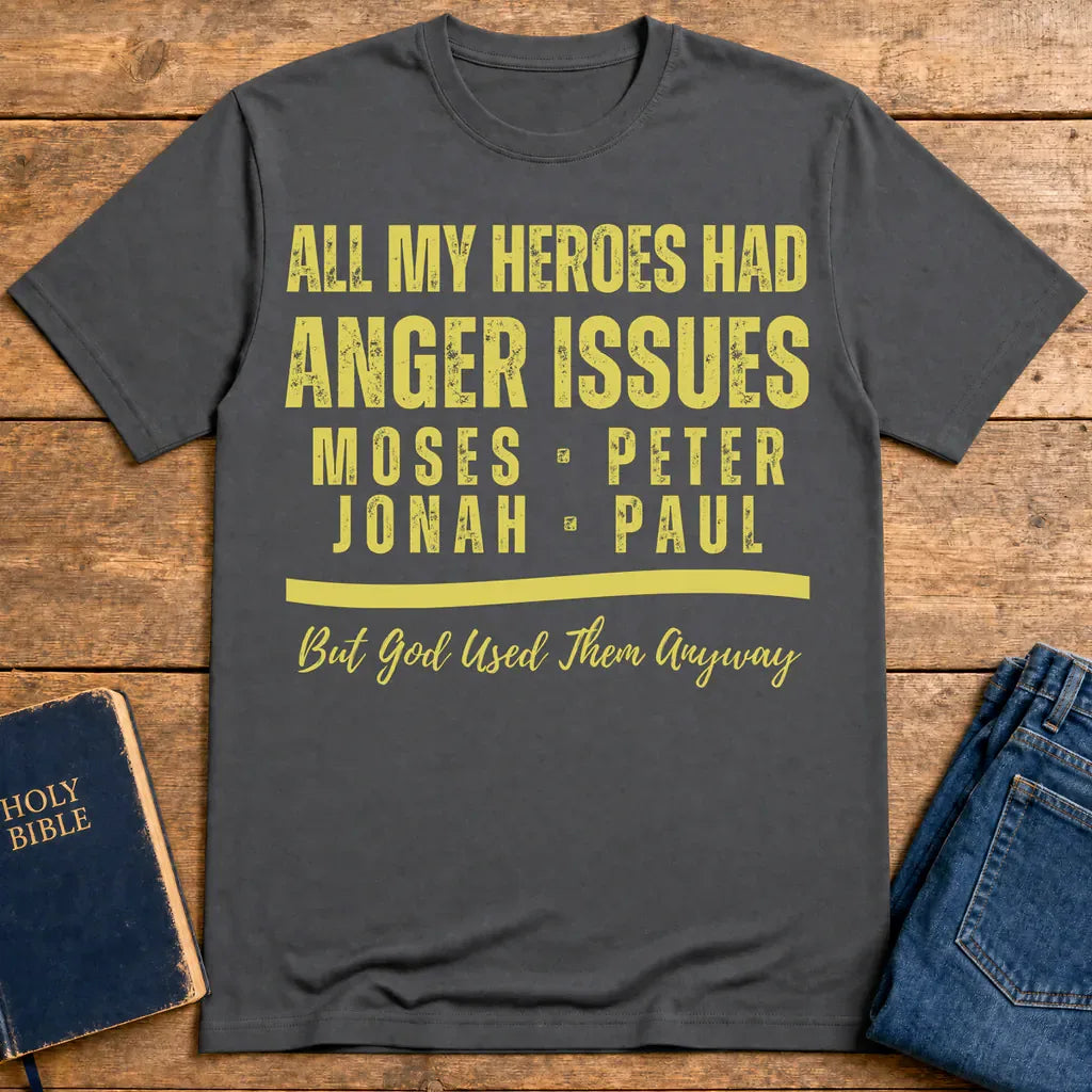 Anger Issues Heroes T-Shirt - Charcoal