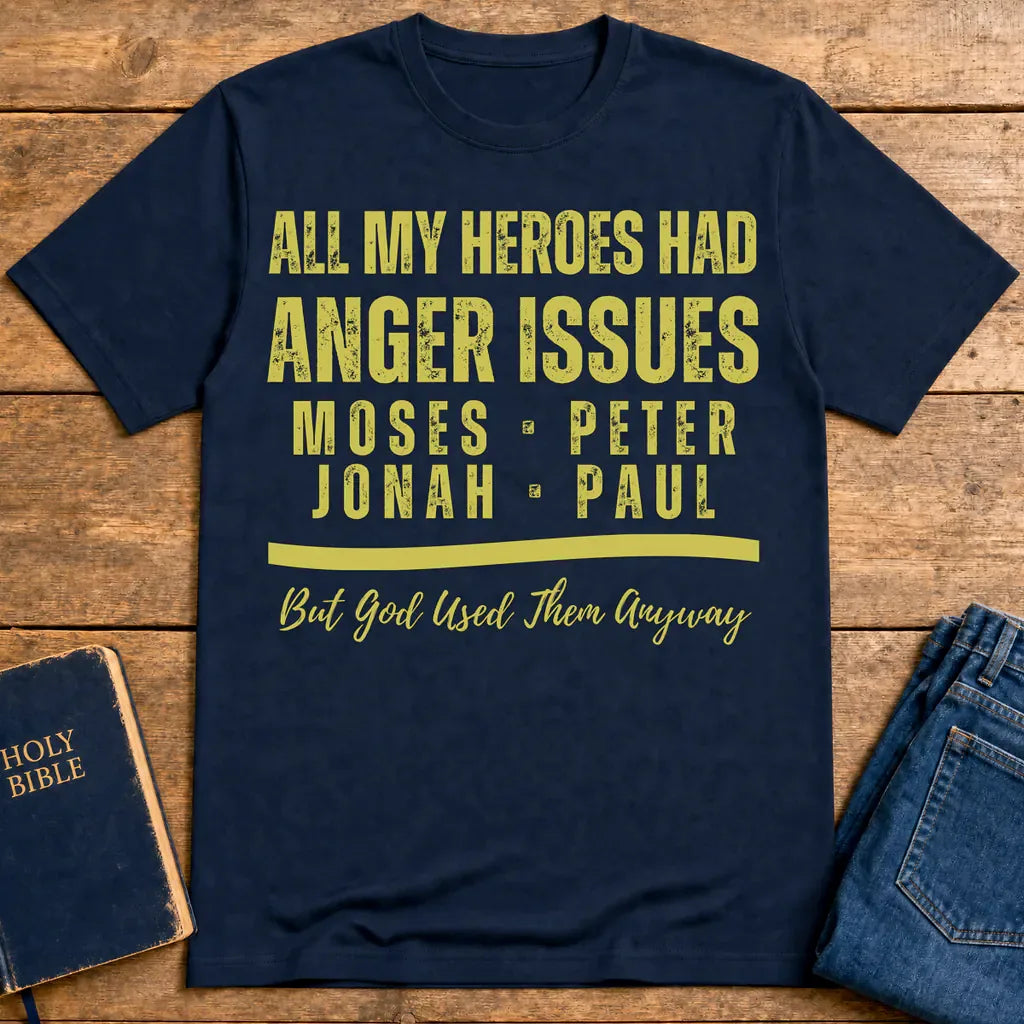 Anger Issues Heroes T-Shirt - Navy