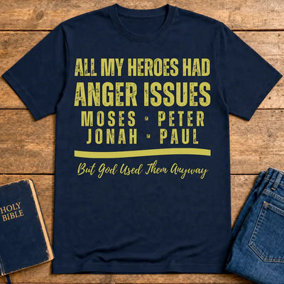 Anger Issues Heroes T-Shirt - Navy