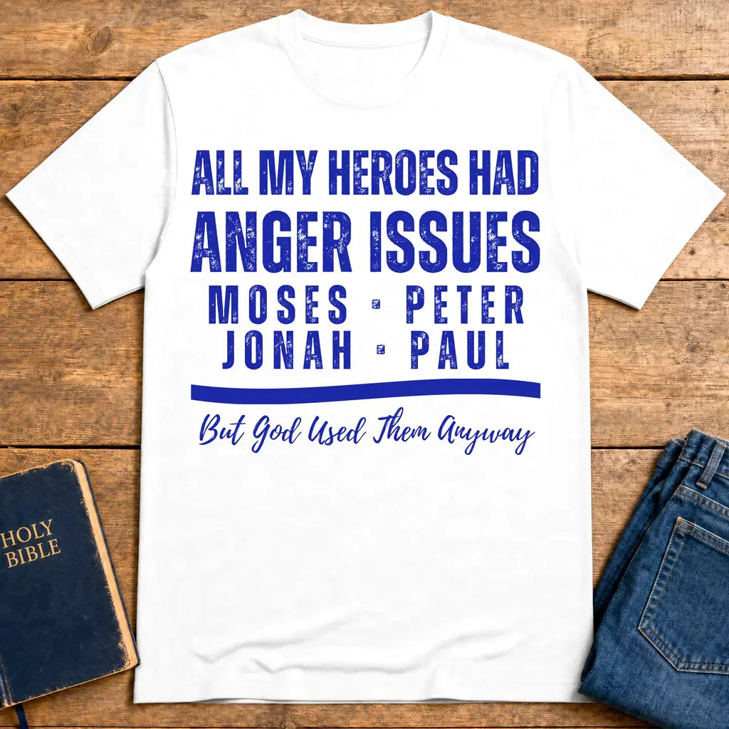 Anger Issues Heroes T-Shirt - White