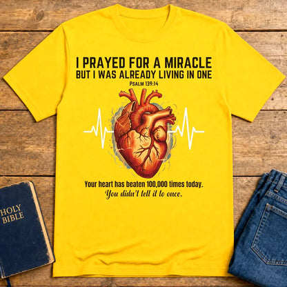 Grateful Heartbeat Reminder T-Shirt - Daisy