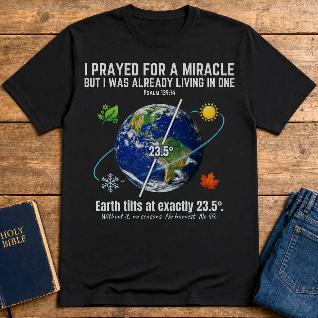 Divine Design Earth Tilt T-Shirt - Black