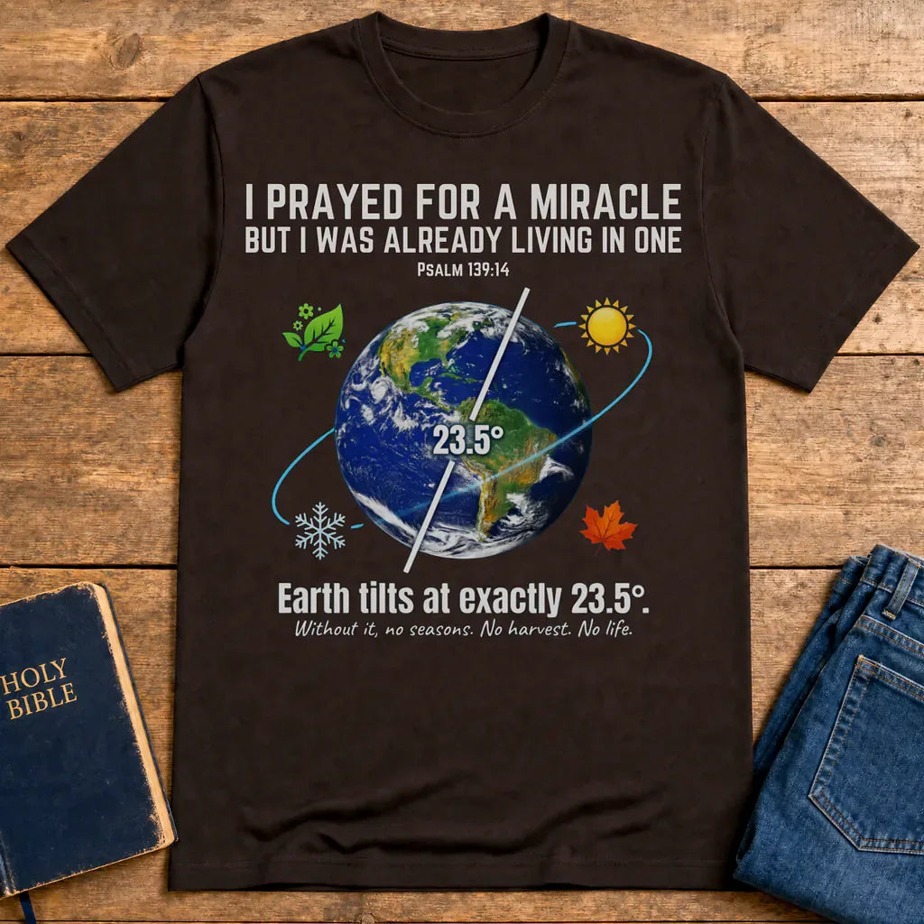 Divine Design Earth Tilt T-Shirt - Dark Chocolate