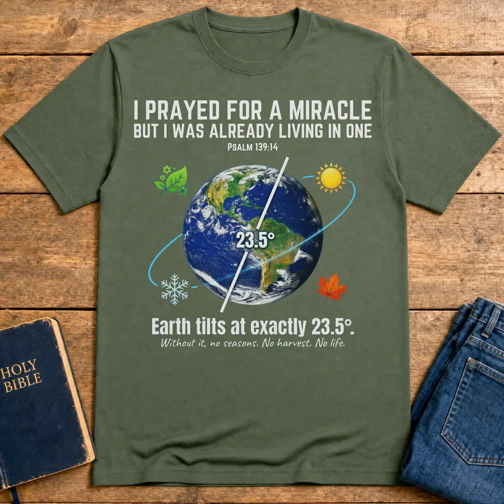 Divine Design Earth Tilt T-Shirt - Military Green