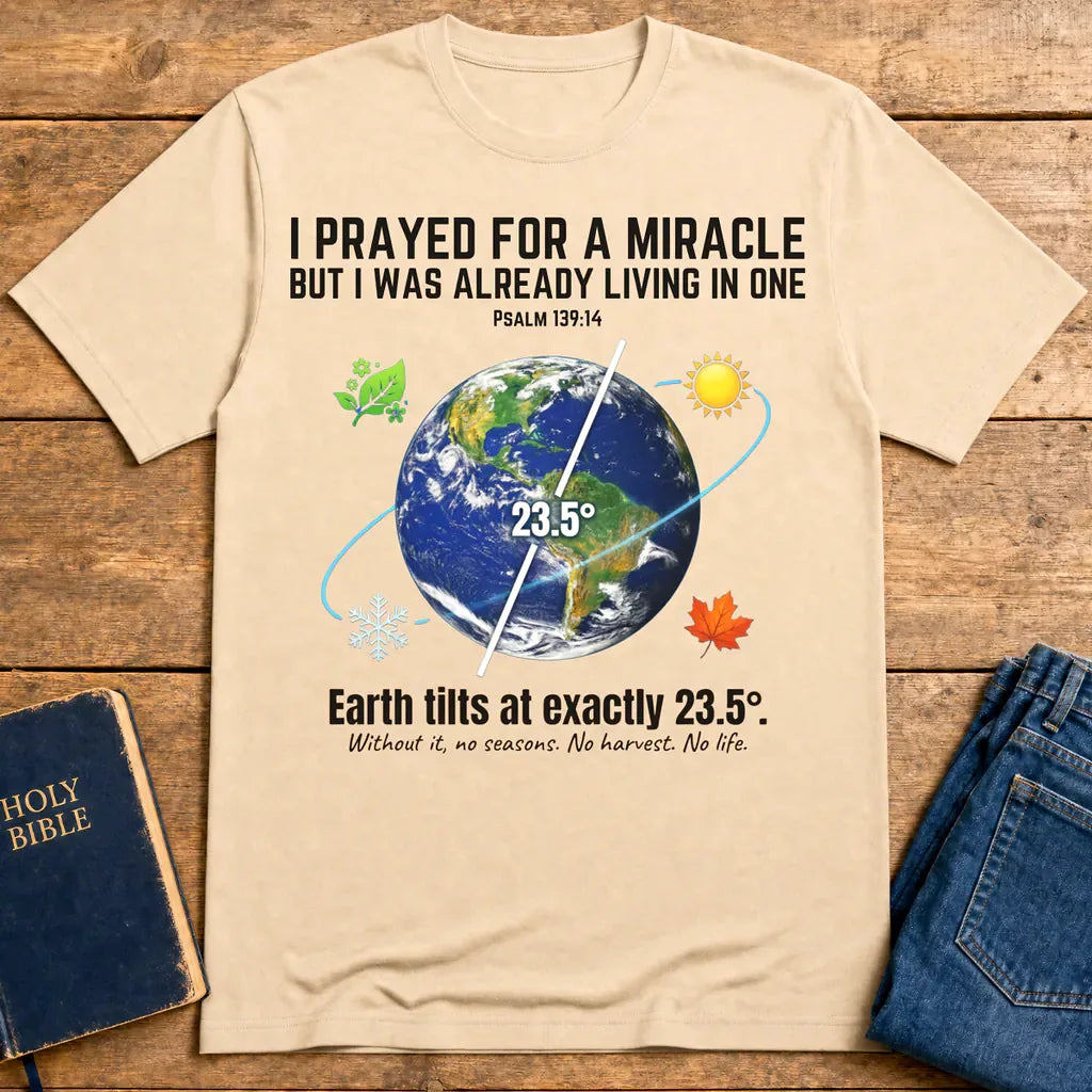 Divine Design Earth Tilt T-Shirt - Natural