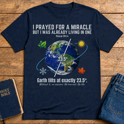 Divine Design Earth Tilt T-Shirt - Navy