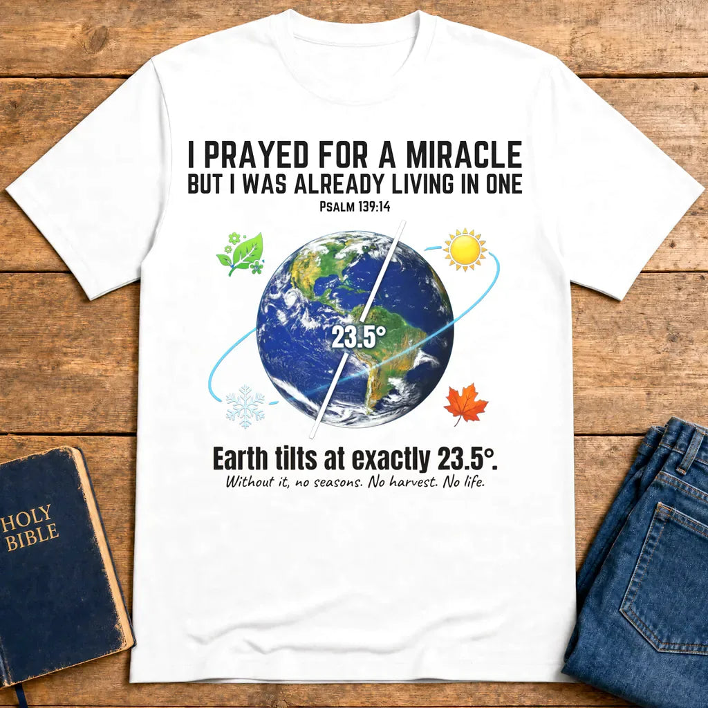Divine Design Earth Tilt T-Shirt - White