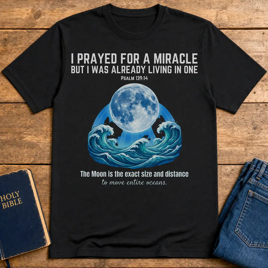 Moon‑Powered Oceans T-Shirt - Black