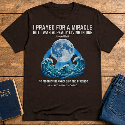Moon‑Powered Oceans T-Shirt - Dark Chocolate