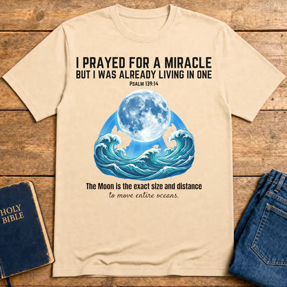 Moon‑Powered Oceans T-Shirt - Natural
