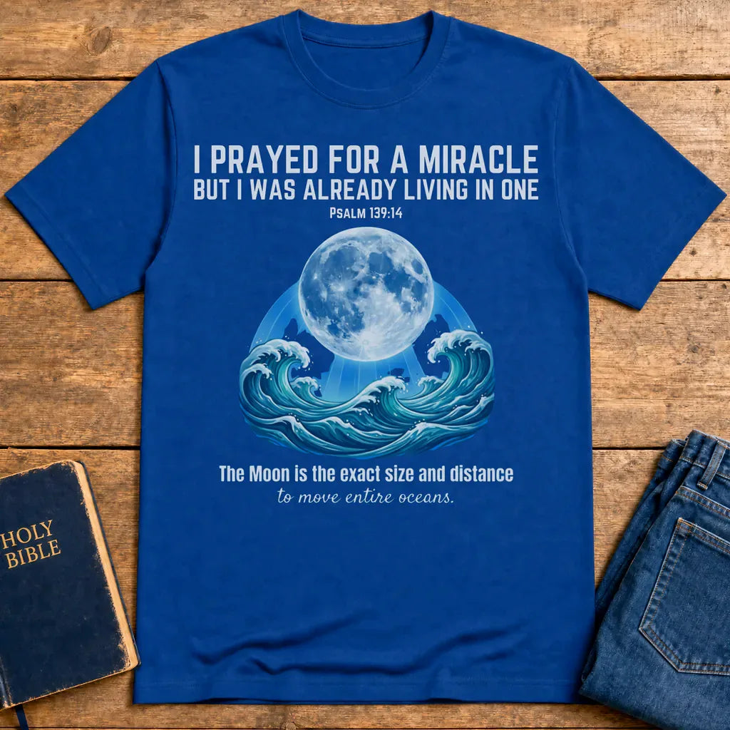 Moon‑Powered Oceans T-Shirt - Royal